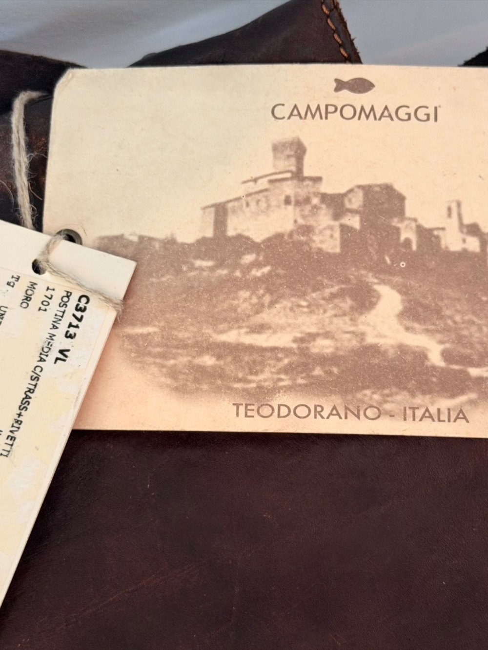 CAMPOMAGGI Italian Studded Leather Purse &Pouch - Picture 5 of 12